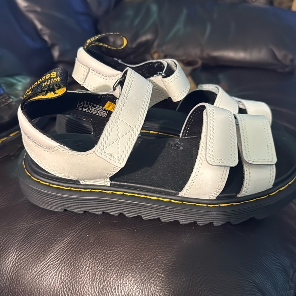 Dr. Martens Black and White Women's Sandals SZ 5